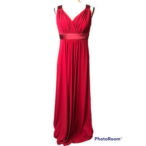 David's Bridal Red Maxi Dress, Size 10